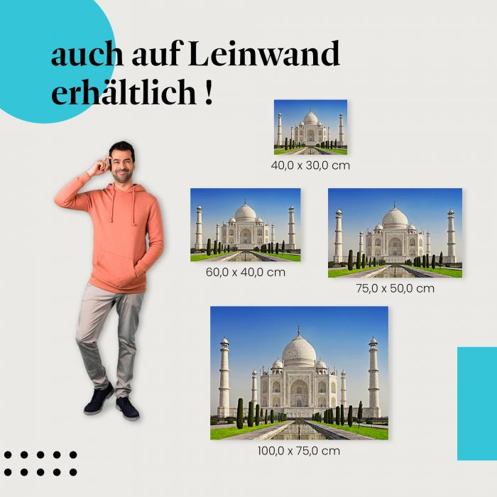 Leinwandbild "Taj Mahal": Architektur & Kultur für dein Zuhause