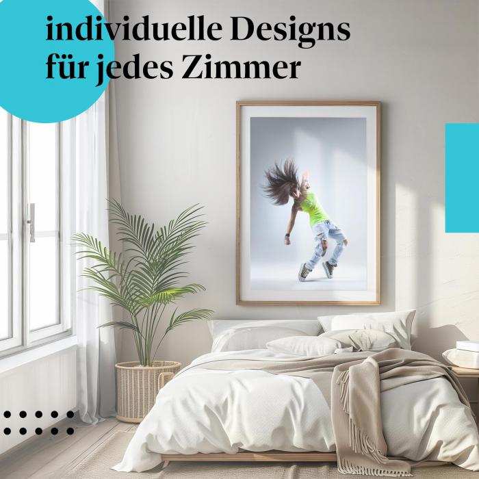 Schlafzimmer Deko: Dynamik mit "Tänzerin" Poster