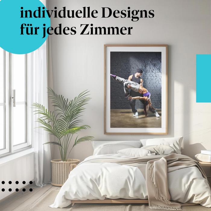 Schlafzimmer Deko: Eleganz mit "Tanzpaar" Poster