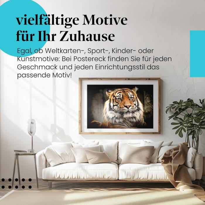 Leinwandbild "Tiger": Schönheit & Stärke des Tigers, majestätisches Motiv für Ihr Wohnzimmer.