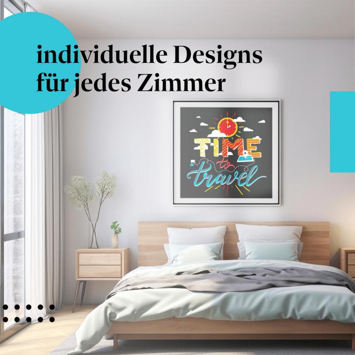 Schlafzimmer Deko: "Reise" Poster: Inspiration für Abenteuer & neue Ziele.