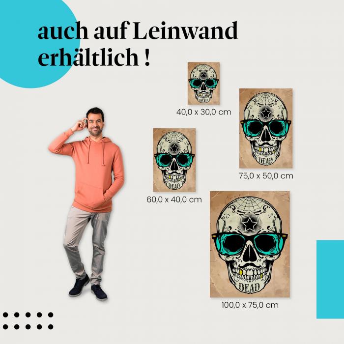 Leinwandbild "Dead but Cool": Mode & Tattoo