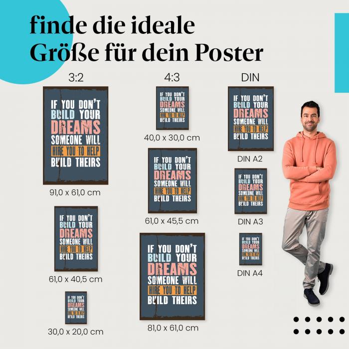 "Verwirkliche deine Träume": Poster - Motivation & Inspiration