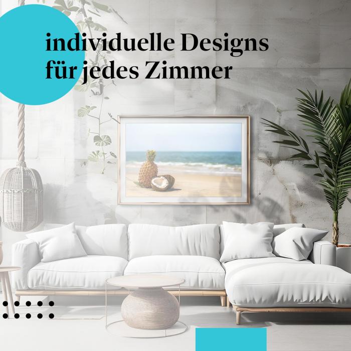 Schlafzimmer Deko: "Tropische Früchte" Poster: Träumen Sie von Sonne, Strand & Meer!