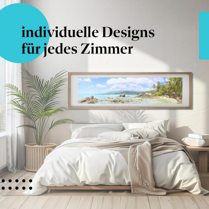 Paradiesische Aussicht: Kunstdruck "Seychellen Strand" - Urlaubsfeeling pur!