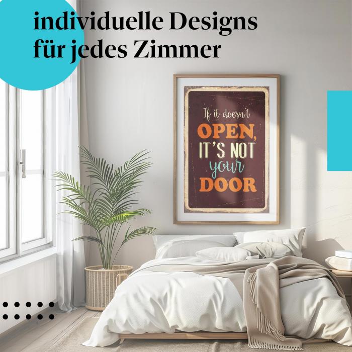 Schlafzimmer Deko: Lebensweisheit & Vintage mit "Schild"