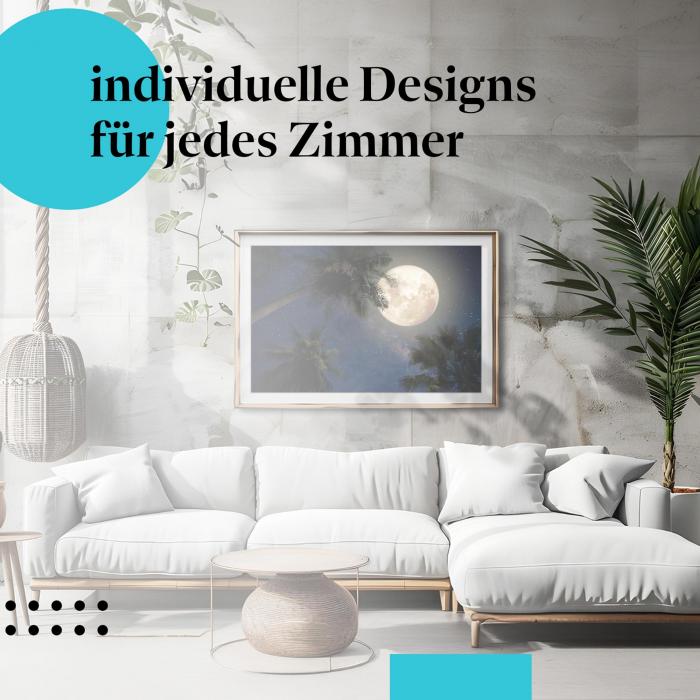 Schlafzimmer Deko: "Mond & Sterne" Poster: Träumen Sie unter dem Sternenhimmel!