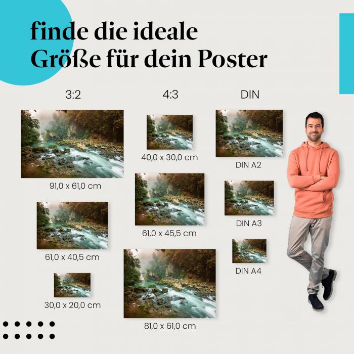 Wasserfall im Dschungel Poster: Tropische Natur - jetzt bestellen!