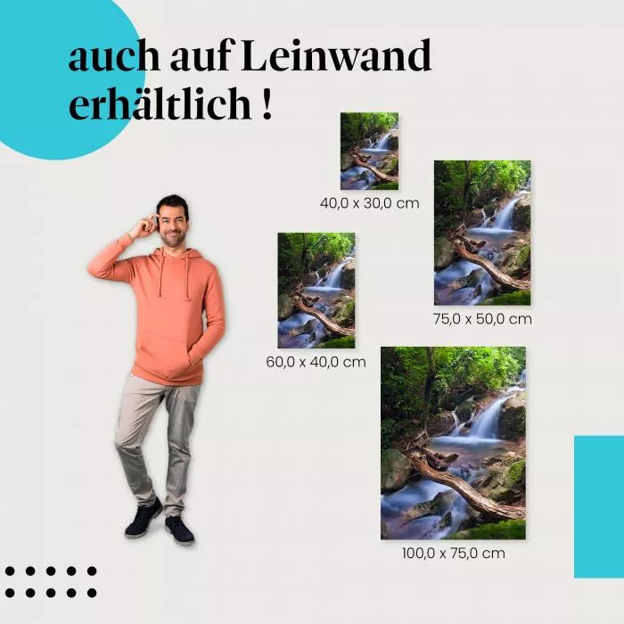 Tropischer Wasserfall: Idylle & Vegetation | Postereck 0651