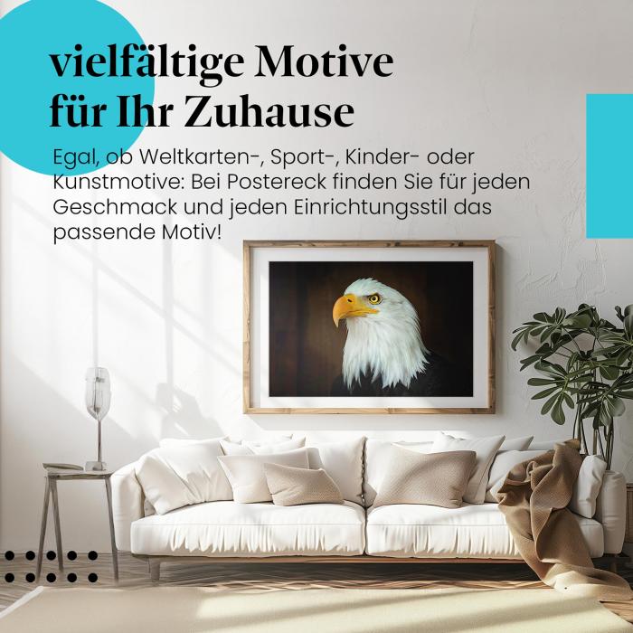 Leinwandbild "Weißkopfseeadler": Majestätisch & kraftvoll - ein Blickfang!