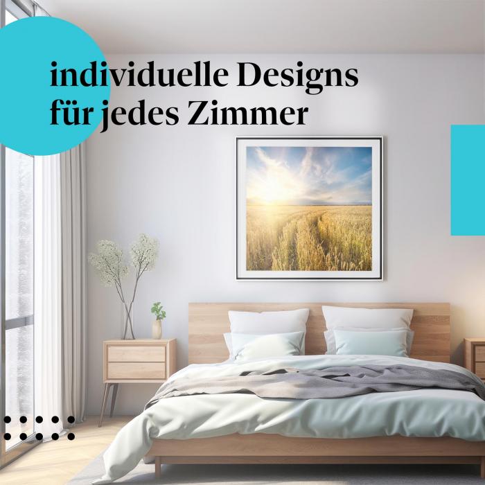 Schlafzimmer Deko: "Weizenfeld" Poster: Die Schönheit der Natur - perfekt fürs Schlafzimmer.