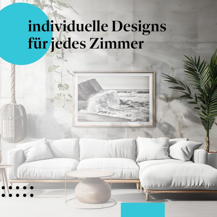 Schlafzimmer Deko: "Meer & Felsen" Poster - Die Kraft der Natur.