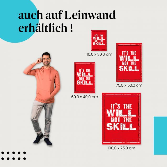 Leinwandbild "Wille schlägt Talent": Inspiration & Erfolg