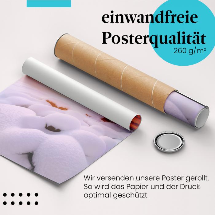 Gerolltes Poster "Winterlandschaft" - Winter & Ruhe, sicher verpackt.