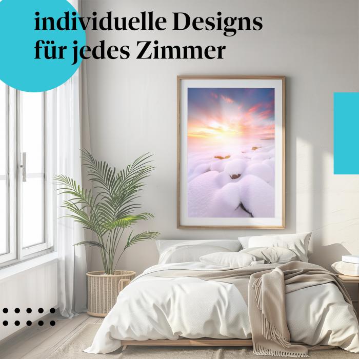 Schlafzimmer Deko: "Winter" Poster: Zauberhafte Stimmung - perfekt fürs Schlafzimmer.