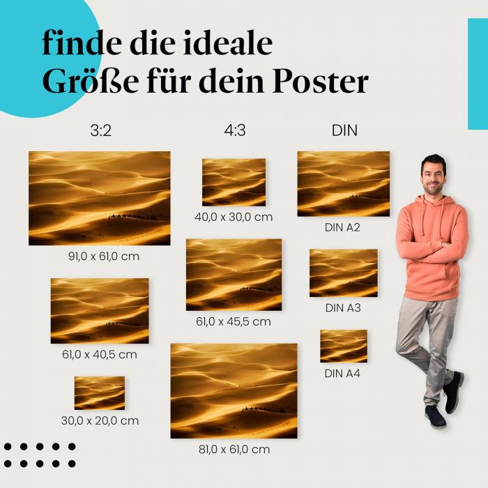 Karawane in der Wüste Poster: Orientalisches Flair - jetzt bestellen!