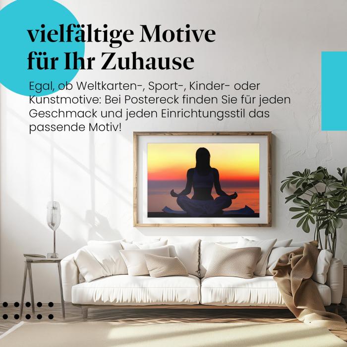 Dieses Leinwandbild ist ein Hingucker für alle Yoga-Fans und versprüht Harmonie und Gelassenheit.