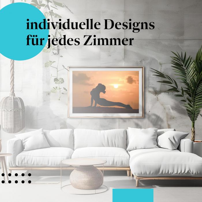 Schlafzimmer Deko: "Yoga" Poster: Die perfekte Einstimmung auf einen entspannten Abend.