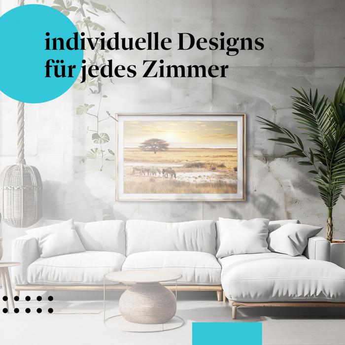 Schlafzimmer Deko: Afrika-Feeling mit "Zebras" Poster