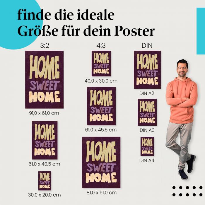 "Home Sweet Home": Zuhause Poster - Gemütlichkeit & Wärme