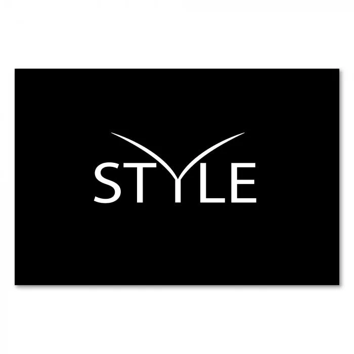 Minimalistisches Logo mit „Style“ und geschwungenen Linien, ideal für Mode- und Lifestyle-Marken.