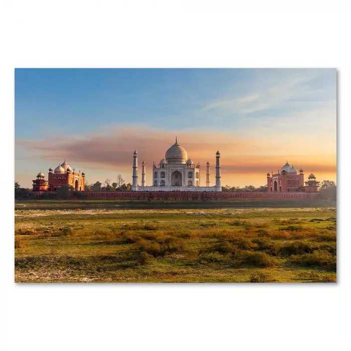 Taj Mahal (Agra, Indien) im warmen Licht des Sonnenuntergangs - magisch.