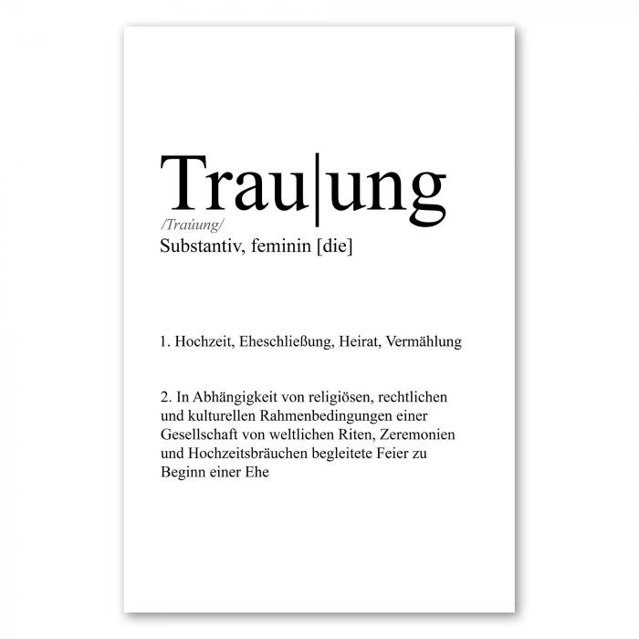 Definition "Trauung": Hochzeitszeremonie, kulturelle Bedeutung.