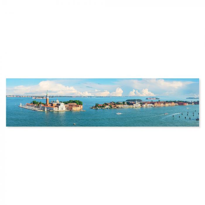 Panorama (aus der Luft): San Giorgio Maggiore & Giudecca (Venedig), Lagune.