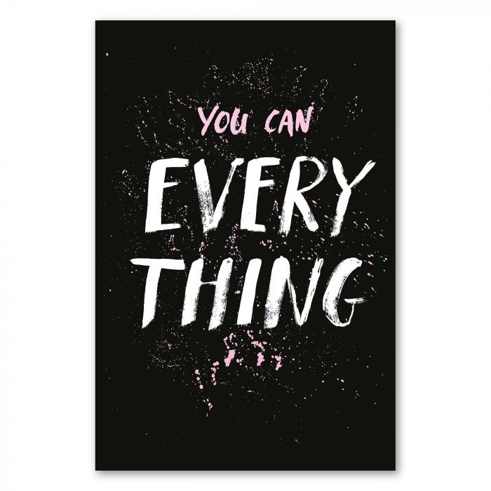 Schriftzug "You Can Everything" - Motivation, Glaube an sich selbst, Herausforderungen.