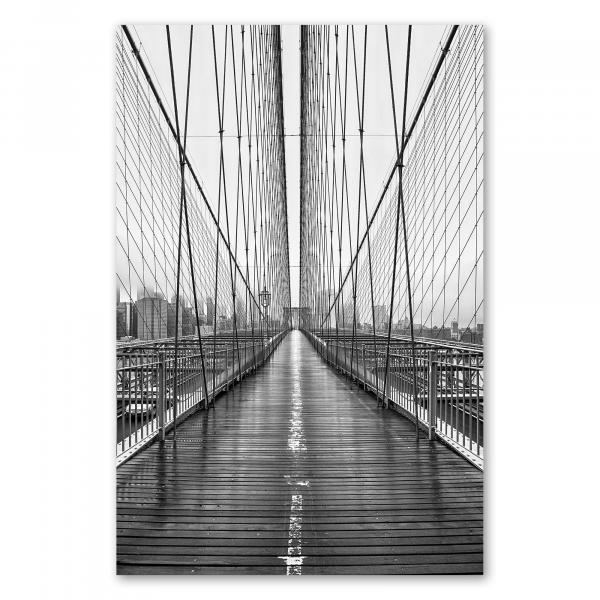 Brooklyn Bridge in New York City, geometrische Perfektion der Architektur.