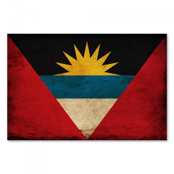 Flagge Antigua und Barbuda: Die aufgehende Sonne steht für den Beginn einer neuen Ära.