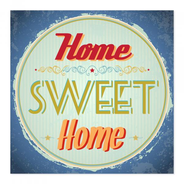 Vintage-Schild: "Home Sweet Home" - gemütliches & einladendes Design.