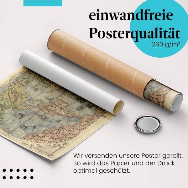 Gerolltes Poster "Universale Weltbeschreibung".