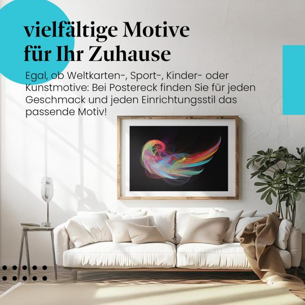 Leinwandbild "Bunter Wirbelwind" : Abstrakte Kunst in lebendigen Farben für dein Zuhause!