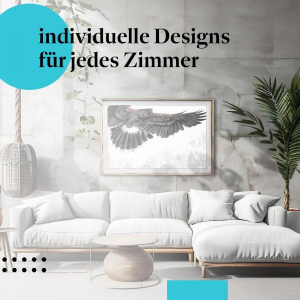 Schlafzimmer Deko: "Adler" Poster: Stärke & Freiheit - ein beeindruckendes Motiv.