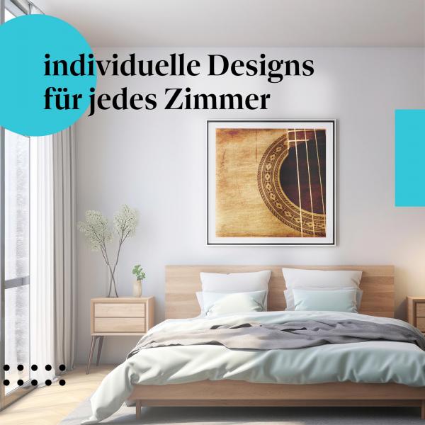 Schlafzimmer Deko: Musik mit "Akustikgitarre" Poster