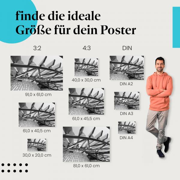 "Abstrakte Architekturfotografie: Licht und Schatten": Poster - Design & Moderne