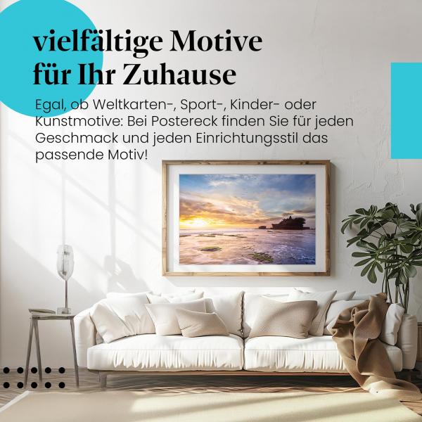 Dieses Leinwandbild mit dem Tempel ist ein Hingucker und bringt balinesisches Flair in Ihr Zuhause.