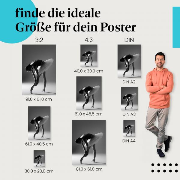 "Beweglichkeit": Ballett Poster - Grazile Bewegungen einer Ballerina