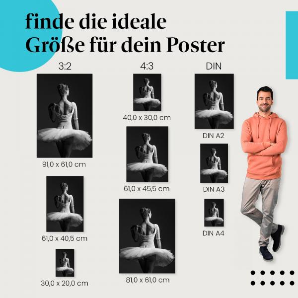 "Ballerina Rückansicht" Poster: Starke Rückenmuskulatur - jetzt bestellen!