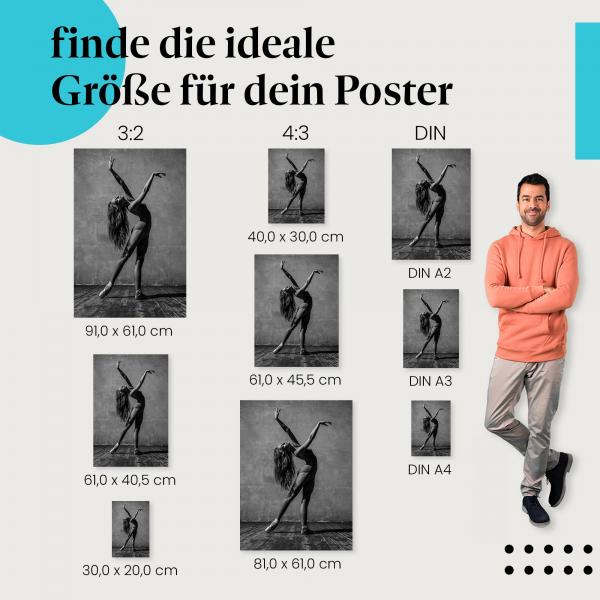 "Leidenschaft des Tanzes" Poster: Ballerina - dynamische Pose!