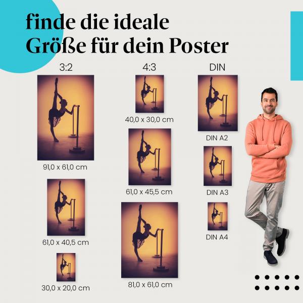 Eleganz des Balletts: Poster "Ballett-Training" mit warmer Farbgebung