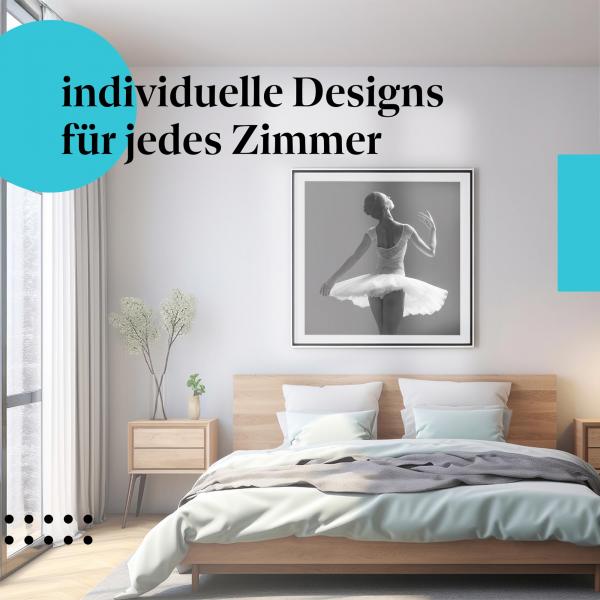 Anmut & Grazie: Kunstdruck "Ballerina" - Ballett-Flair fürs Schlafzimmer.