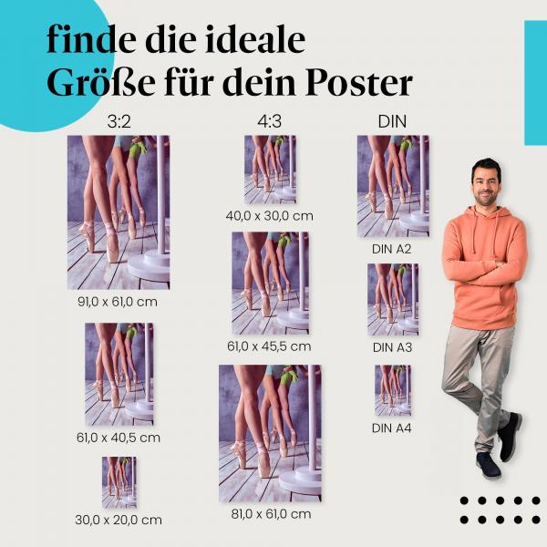 "Eleganz in Bewegung" Poster: Balletttänzerinnen - jetzt bestellen!