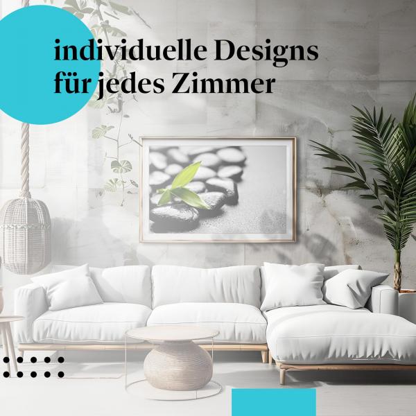 Schlafzimmer Deko: "Bambus" Poster: Minimalismus & Zen-Atmosphäre - für Ihr Zuhause.