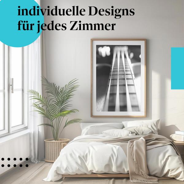 Schlafzimmer Deko: "Gitarre" Poster - Ein Hingucker für Musiker & Musikfans.