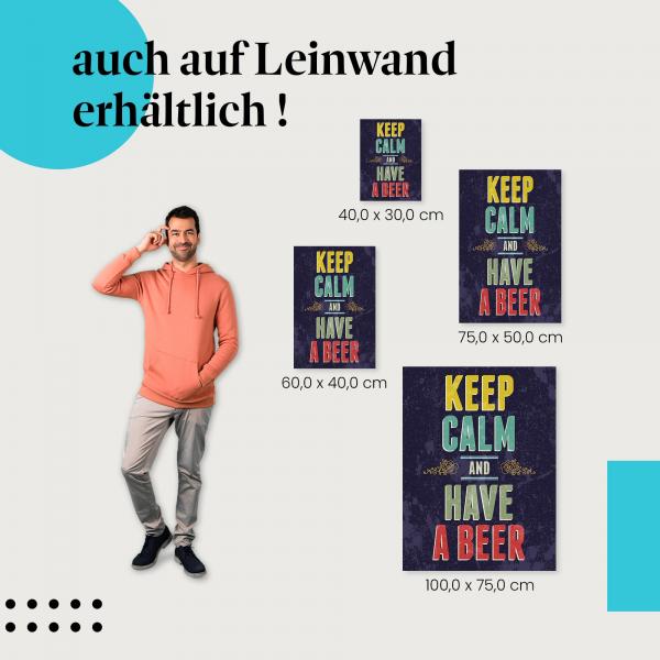 Leinwandbild "Entspannung pur": Ein humorvolles Motiv für Bierliebhaber