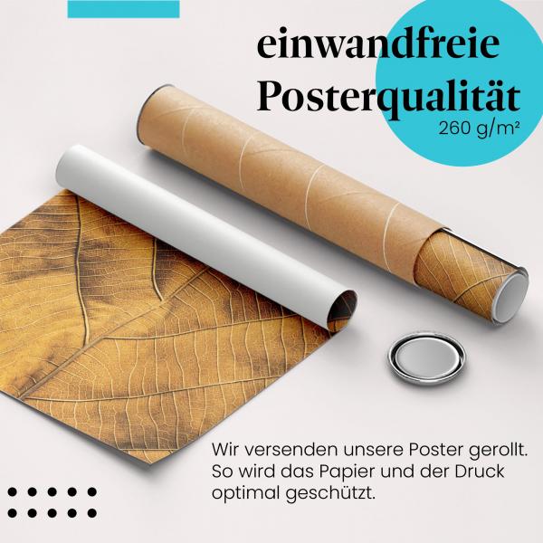 Gerolltes Poster "Herbstblatt" - Natur & Details, sicher verpackt.