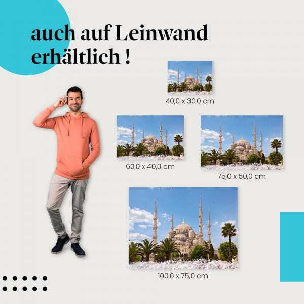 Leinwandbild "Blaue Moschee Istanbul": Ein Stück Orient für deine Wand - in verschiedenen Grössen erhältlich!