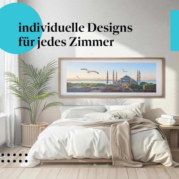 Schlafzimmer Deko: "Istanbul" Poster: Die Blaue Moschee - ein faszinierendes Motiv.